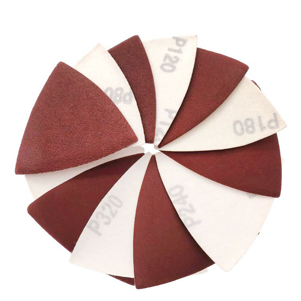 Multi Tool Triangular Sanding Pad Papers 40 60 - 200 Grit 80x80x80mm Sandpaper