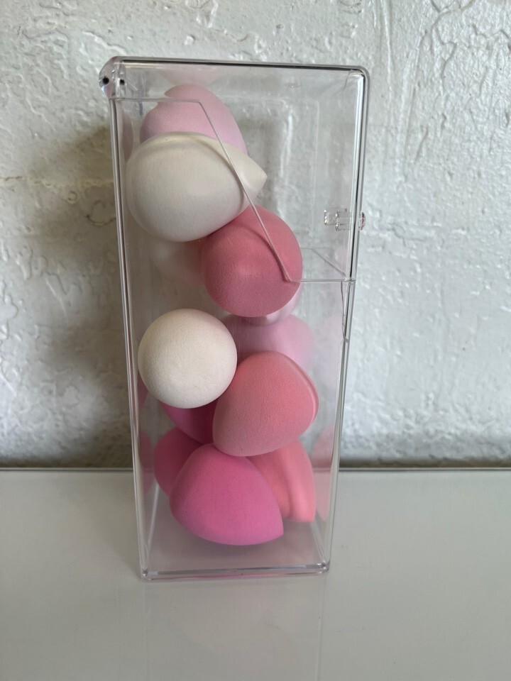 Thinkspace Beauty Blending Sponge Set 12-Piece Plus Clear Organizer