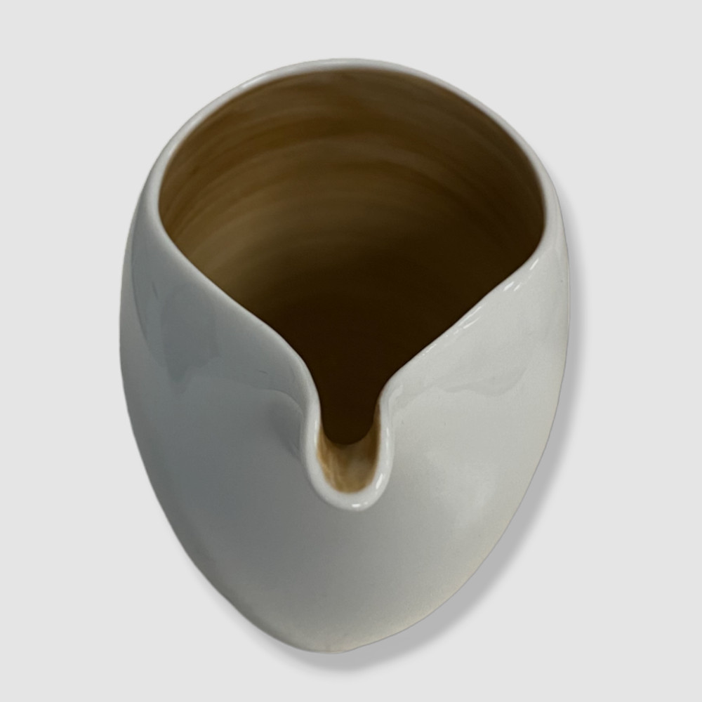 $45 Neiman Marcus White Brushstroke Gold Creamer