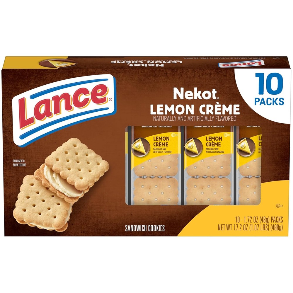 Lance Lemon Cookies Snack Packs Box