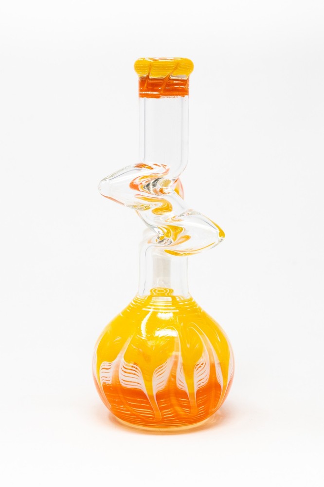 Hookah Water Pipe Glass 8" Candy Corn Designer Zong