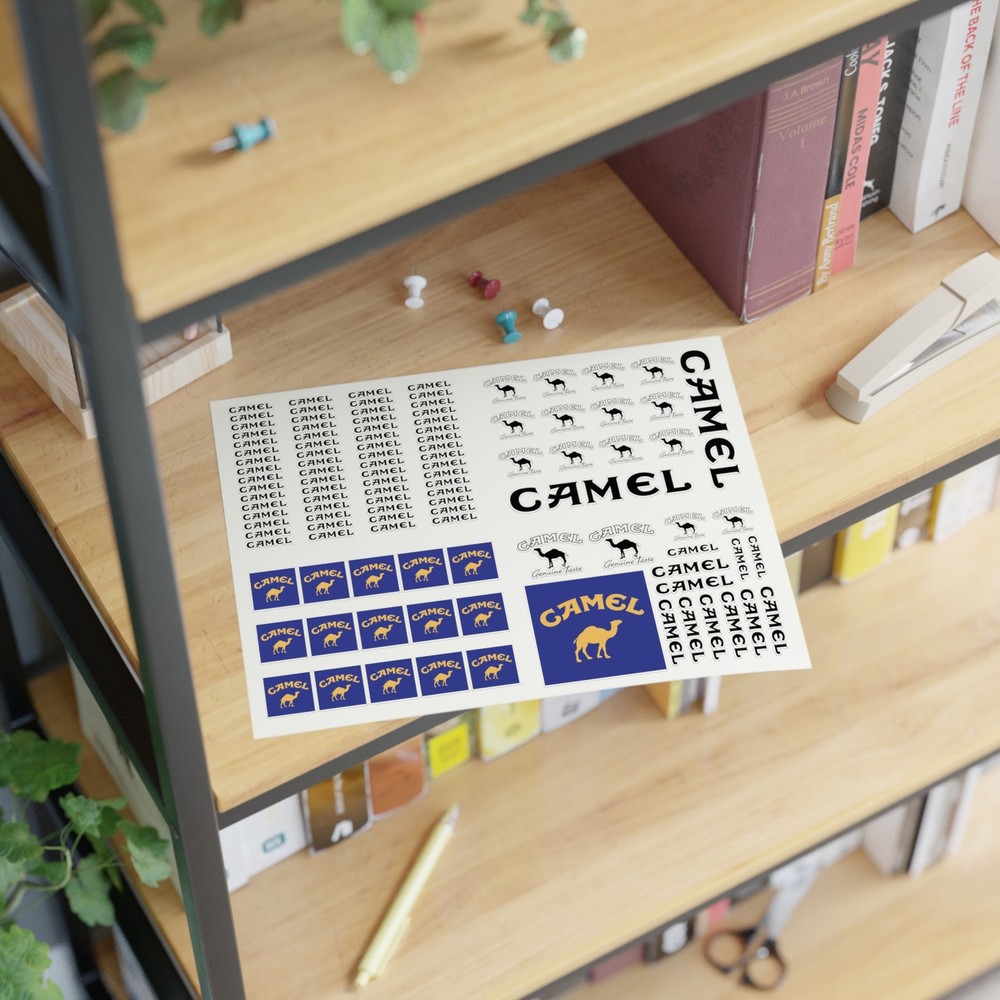Camel Cigarette Logo Sticker Decal Sheet Variety Sizes