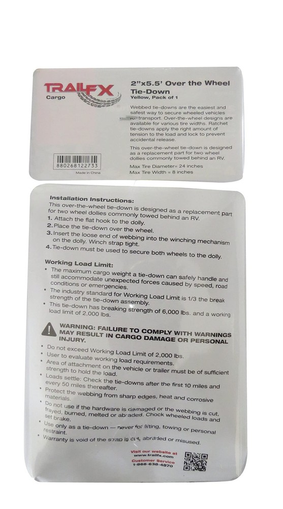 TRAILFX A92021Y Tie Down