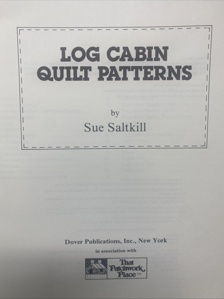 Vintage Sue Saltkill Log Cable Quilt Patterns