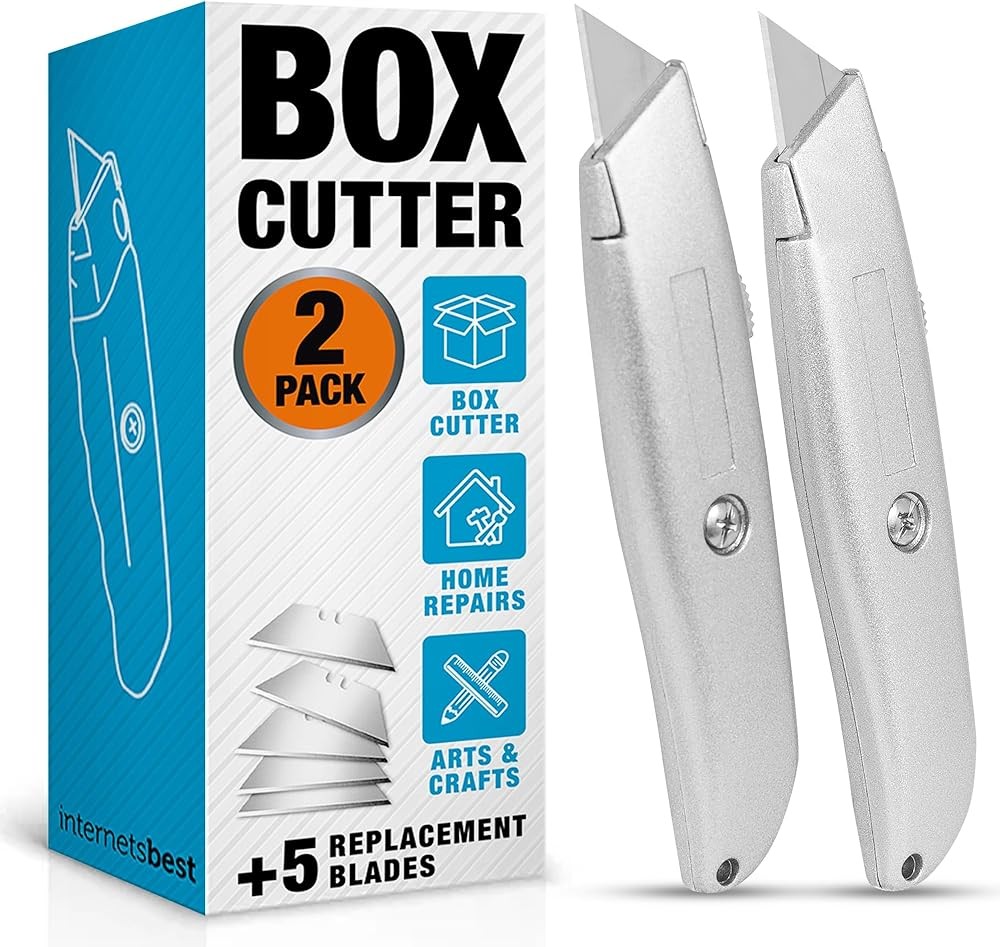 INTERNET'S  Premium Utility Knife Set | Retractable Box Cutter with