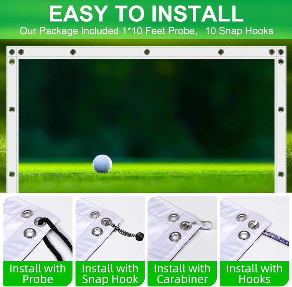 Golf Impact Screen,Easy to Install and Thicker Golf Simulator Impact Screen with