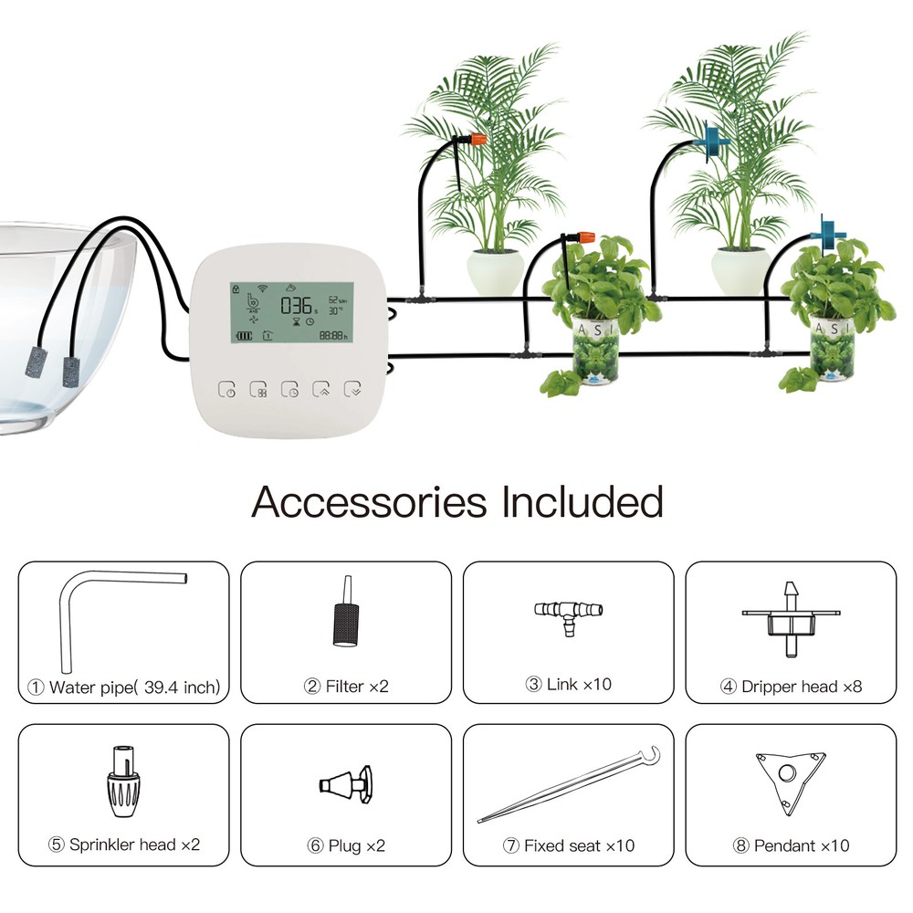 MOES WiFi Smart Automatic Micro Drip Irrigation Dual Pump Watering System Timer