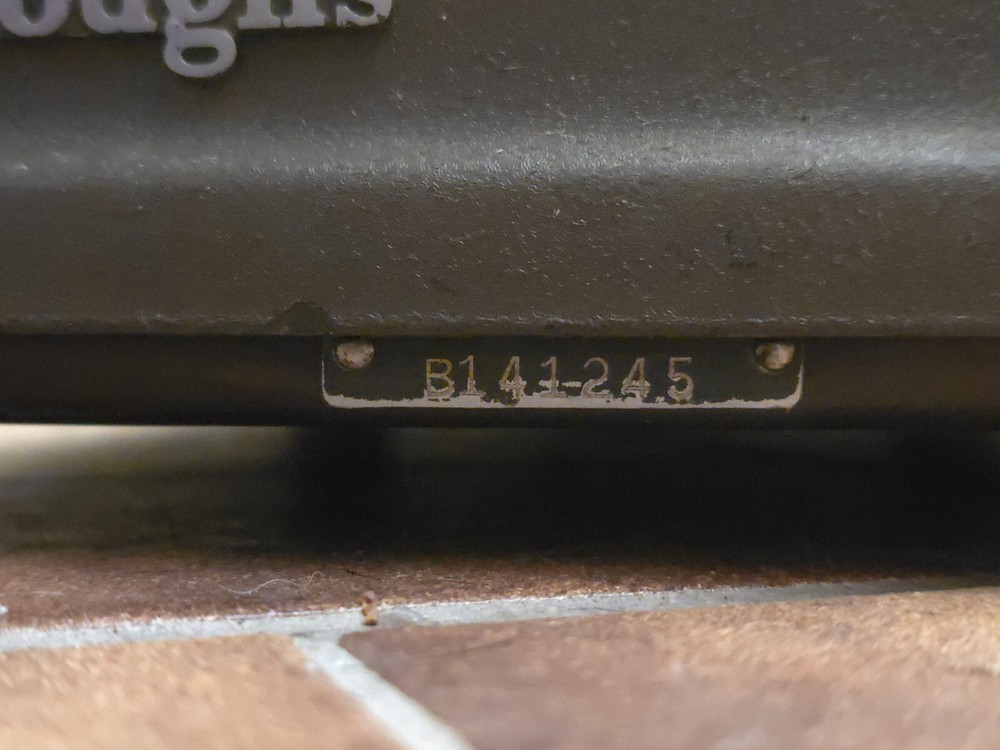 Burroughs Adding Machine Hand Crank With Cover Vintage