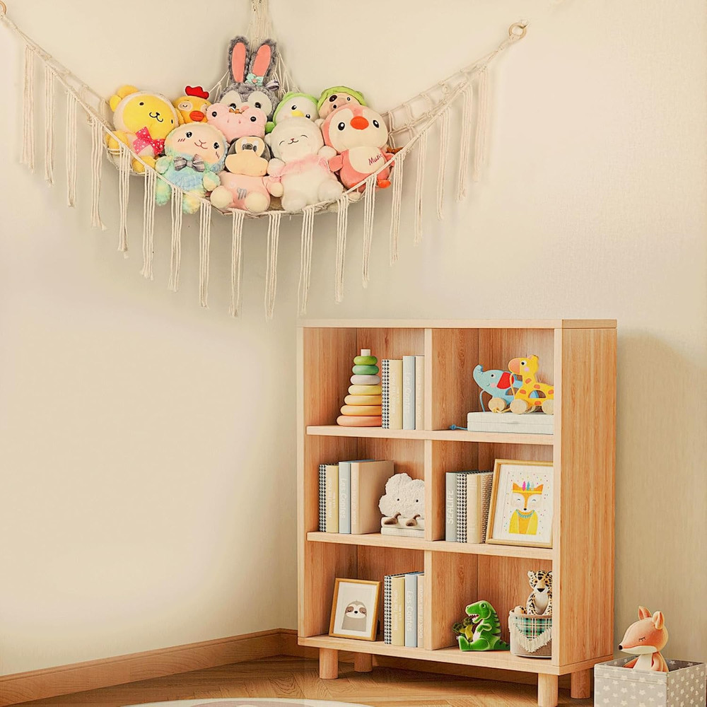 Boho Stuffed Animals Net or Hammock Large55 Toy Hammock Stuff Animal White