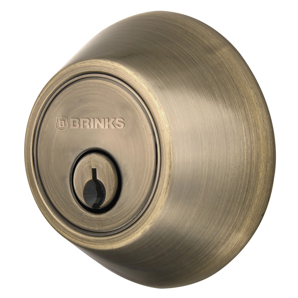 Brinks Keyed Entry Classic Bell Style Doorknob and Deadbolt Combo Twin pack *