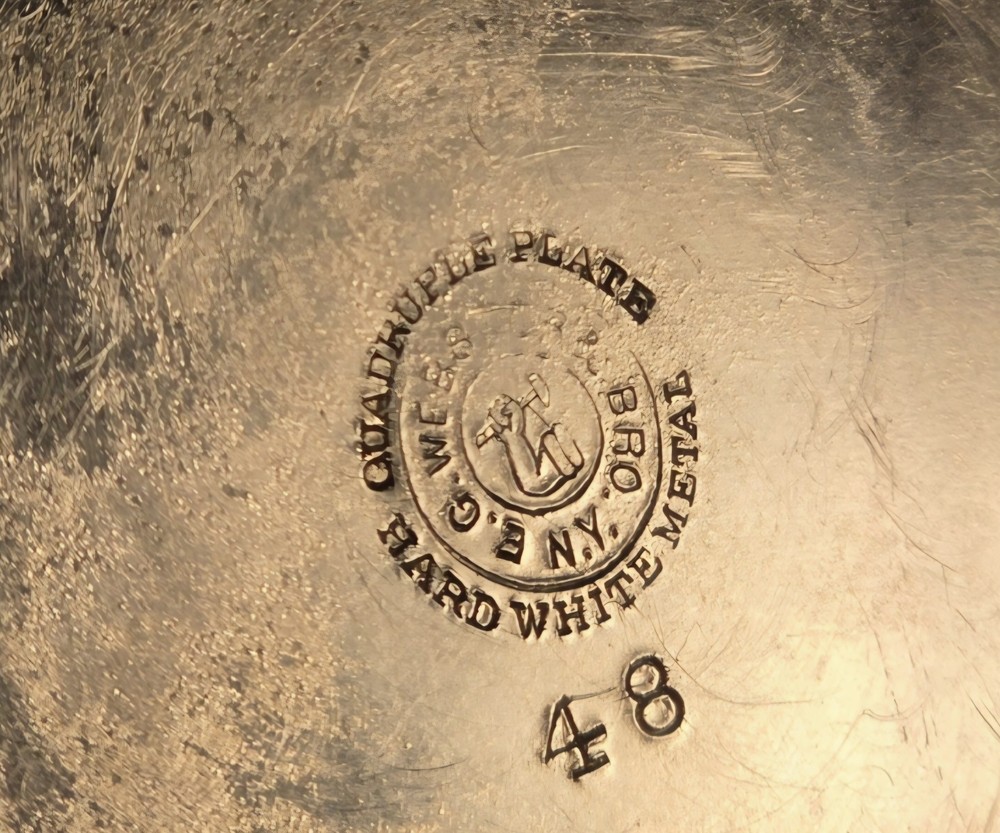 Original Clear floral etched WEBSTER #48 - Antique PICKLE CASTOR