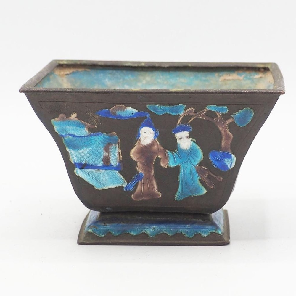 Brass Dish Enamel Trinket Decor