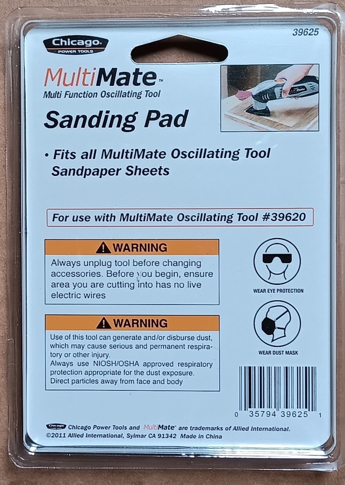 Triangle Sanding Pad For Oscillating Multi-Tools 3" x 3" - Part #39625