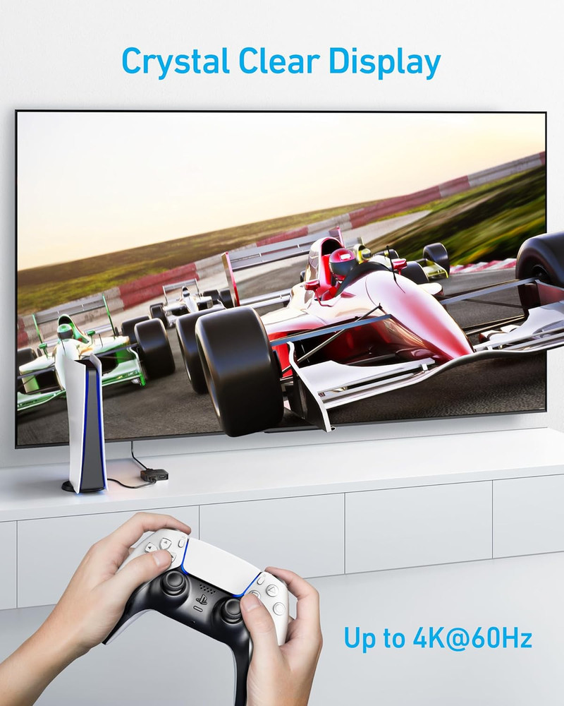 Anker 4K HDMI Switch, 2x1, Supports HDR, 3D, Dolby, Compatible with Multiple Dev