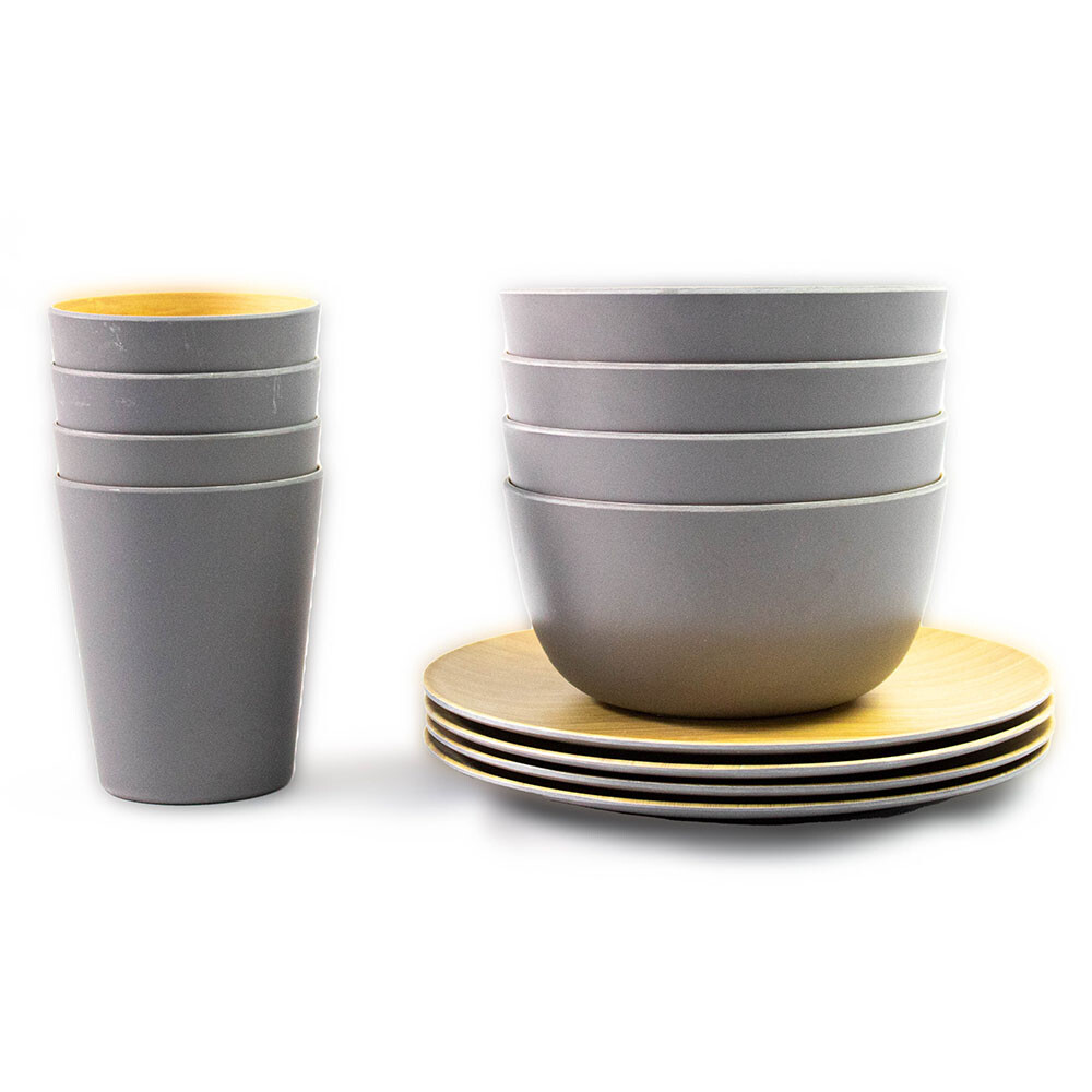 Kole Imports - Melamine Dining Set (Grey)