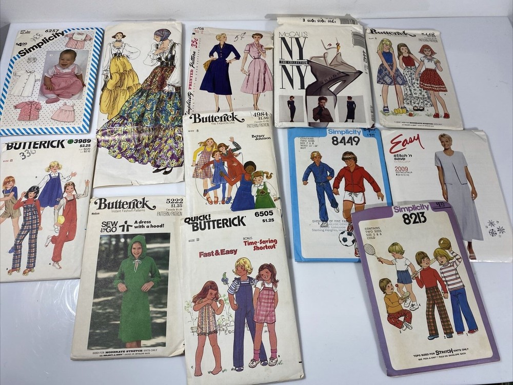 Vintage Sewing Patterns Butterick Lot