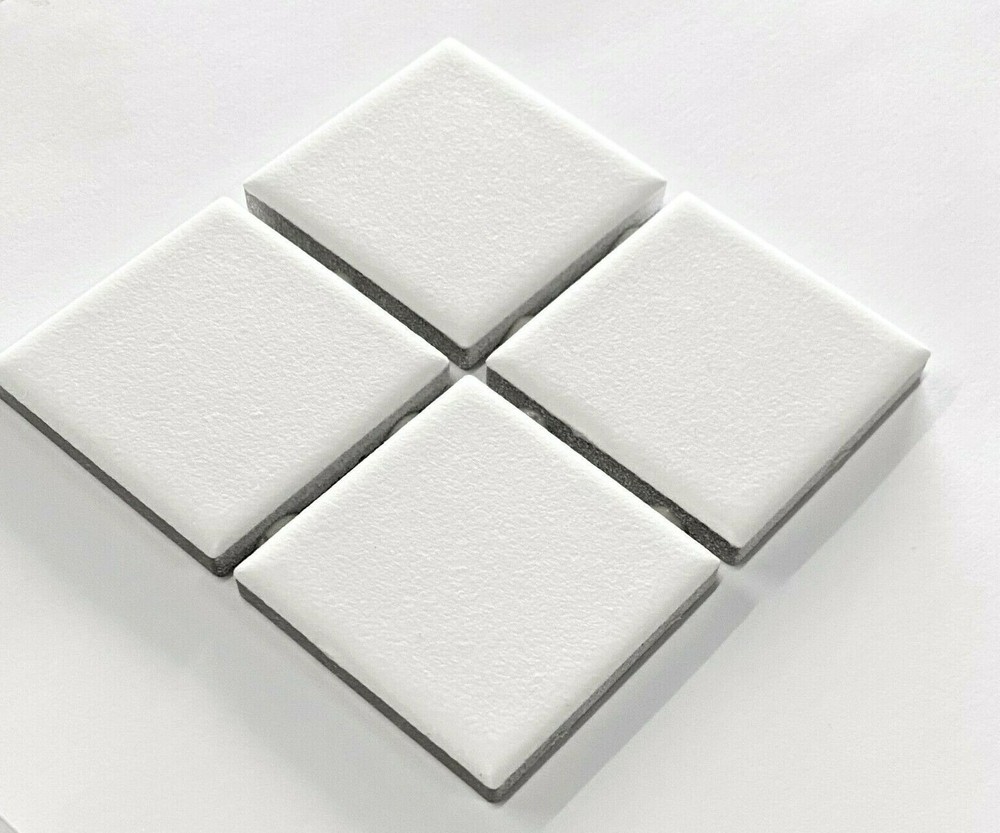 2x2 Essential White Matte Subway Ceramic Tile Kitchen Backsplash (1 sheet)