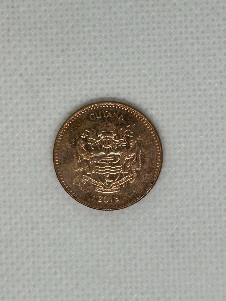GUYANA FIVE (5) DOLLARS COIN 2018