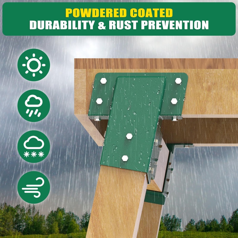 4Pack Deer Blind Brackets 4x4 Heavy Duty Deer Stand Bracket Compound Angle
