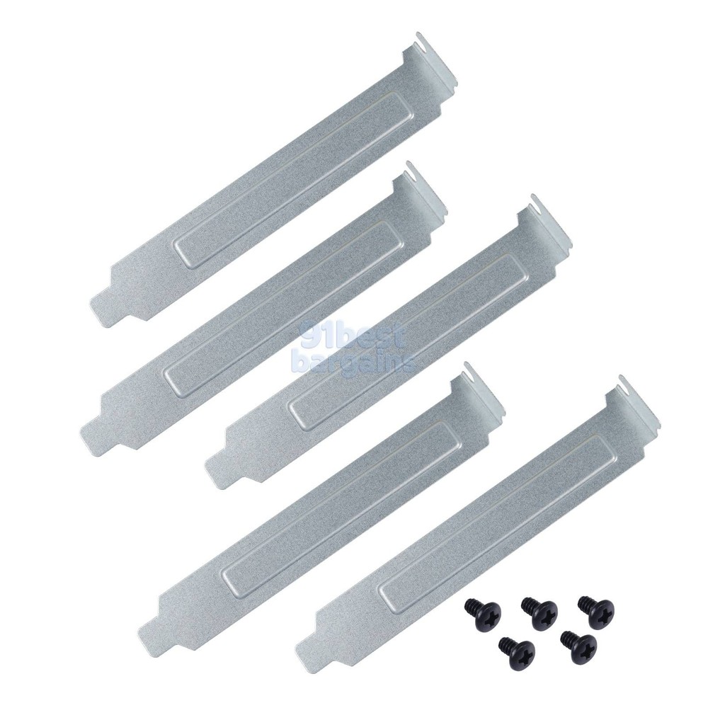 5pcs Low Profile PCI blank solid filler bracket 80mm x 19mm x 13mm