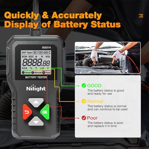 Car Battery Tester 6V 12V 24V Accurate Digital Auto Analyzer 100-2000 CCA