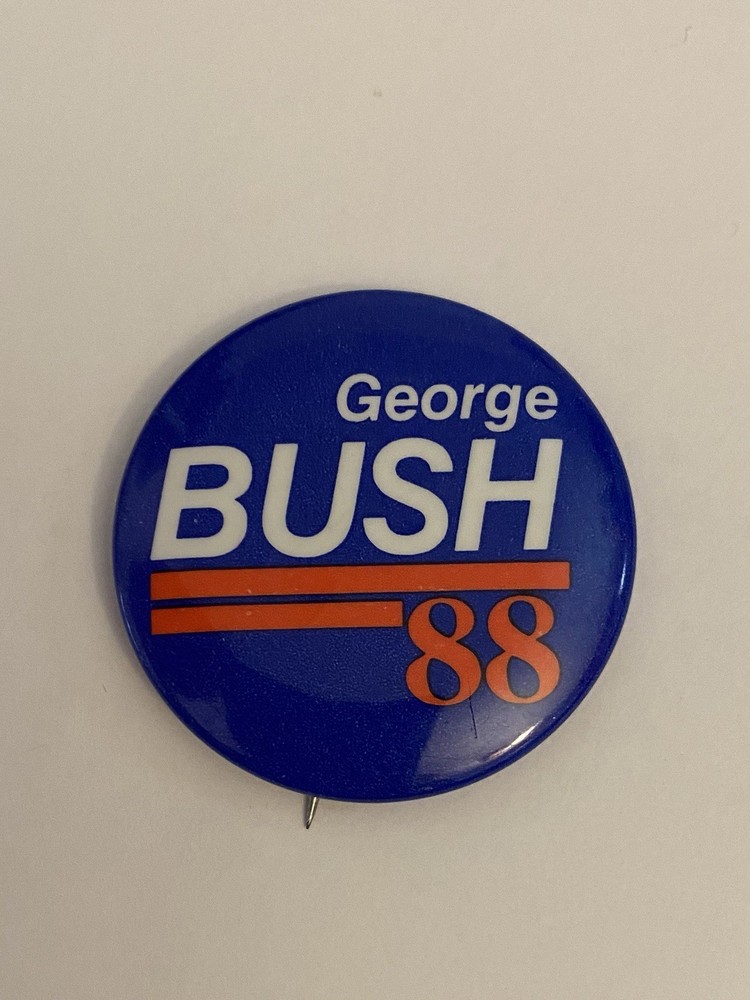 George Bush 88 Pin Back Button P168