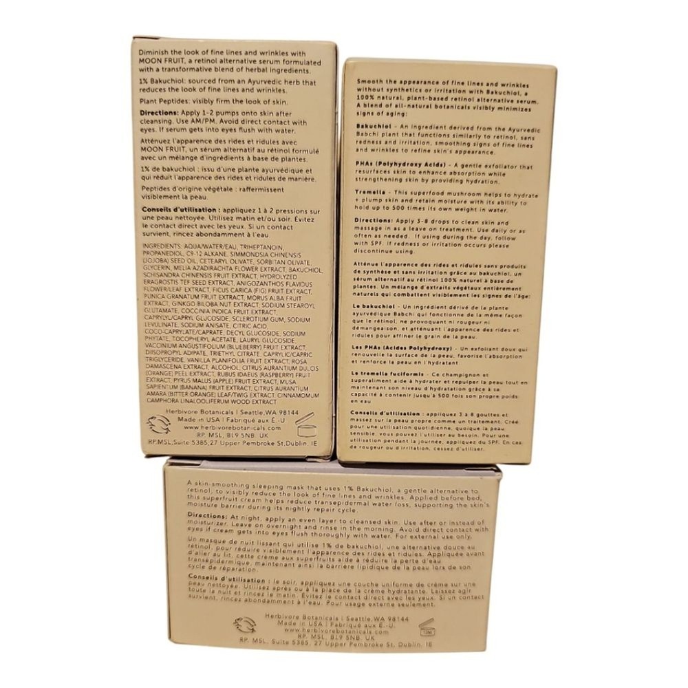 Herbivore Botanicals Skincare Bundle 3 Pcs NIB