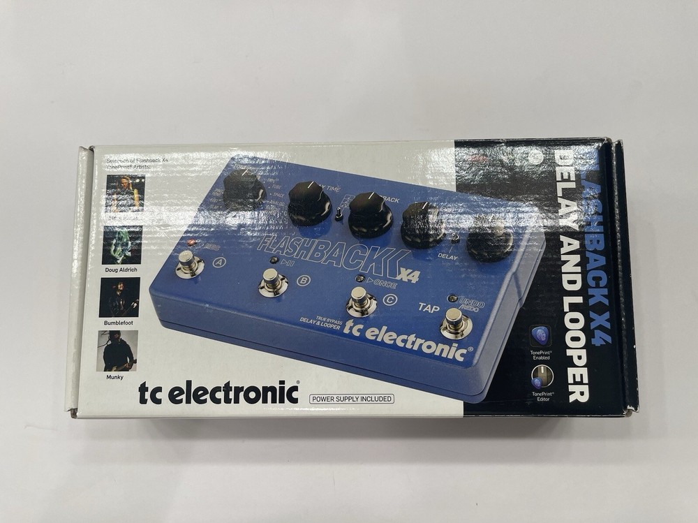 TC Electronic Flashback X4 Delay & Looper True Bypass Guitar Effect Pedal + Box