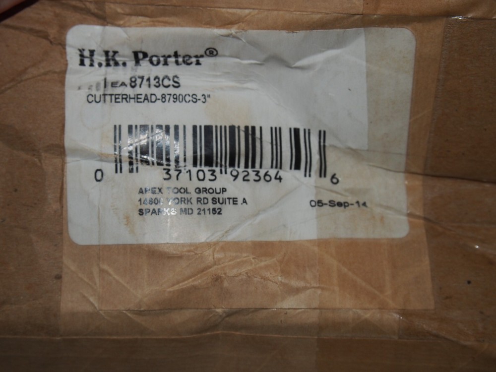 HK Porter 8713CS 8790CS Replacement Cutterhead Original Replacement Brand New