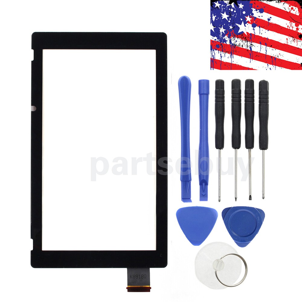 Touch Screen Digitizer Glass Replacement Part For Nintendo Switch Black New
