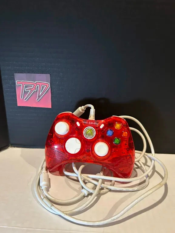 Xbox 360 Rock Candy Red Wired Controller w/Cable
