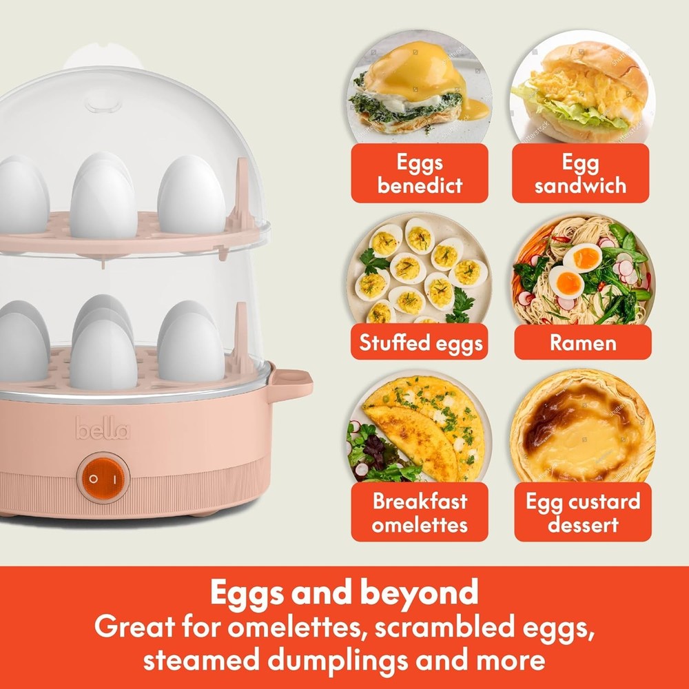 Rapid Electric Egg Cooker and Omelet Maker with Auto Shut Off - 14 Egg Capacity