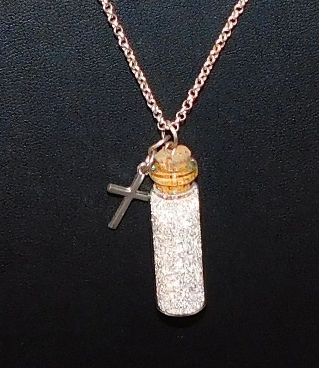 Handmade Silver Tone Prayer Dust Necklace