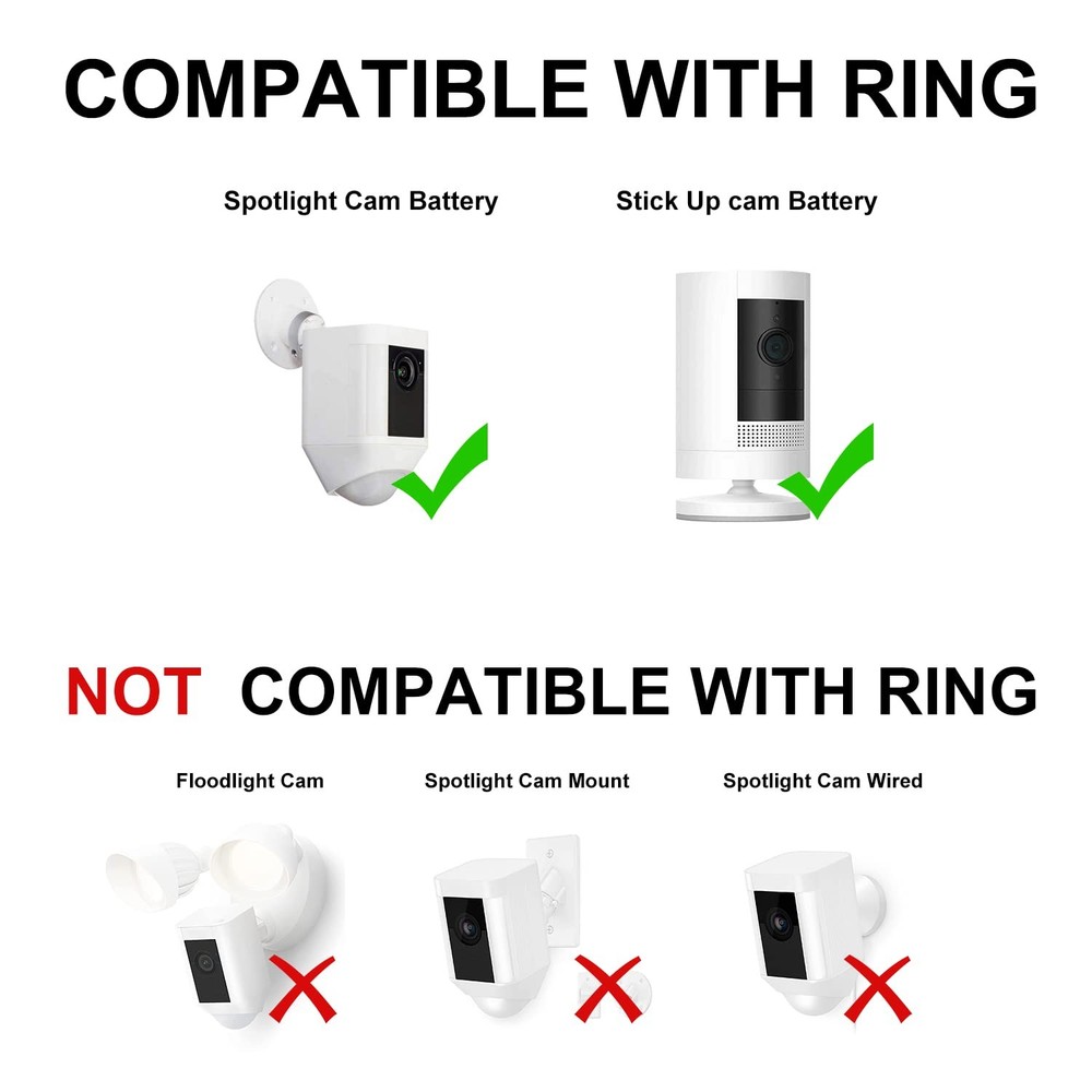 20ft Charge Cable For Stick Up Cam & Spotlight Battery Security Camera White