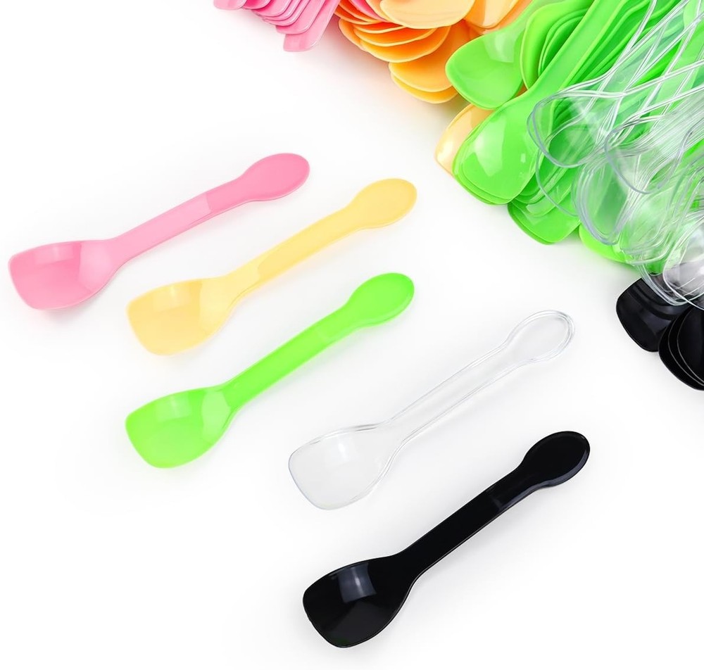 Tasting Spoons Ice Cre Dert Taster Spoons Plastic Mini Spoons