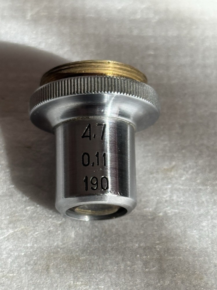 LOMO Microscope Objective 4.7x 0.11 190 mm tube Macro RMS thread