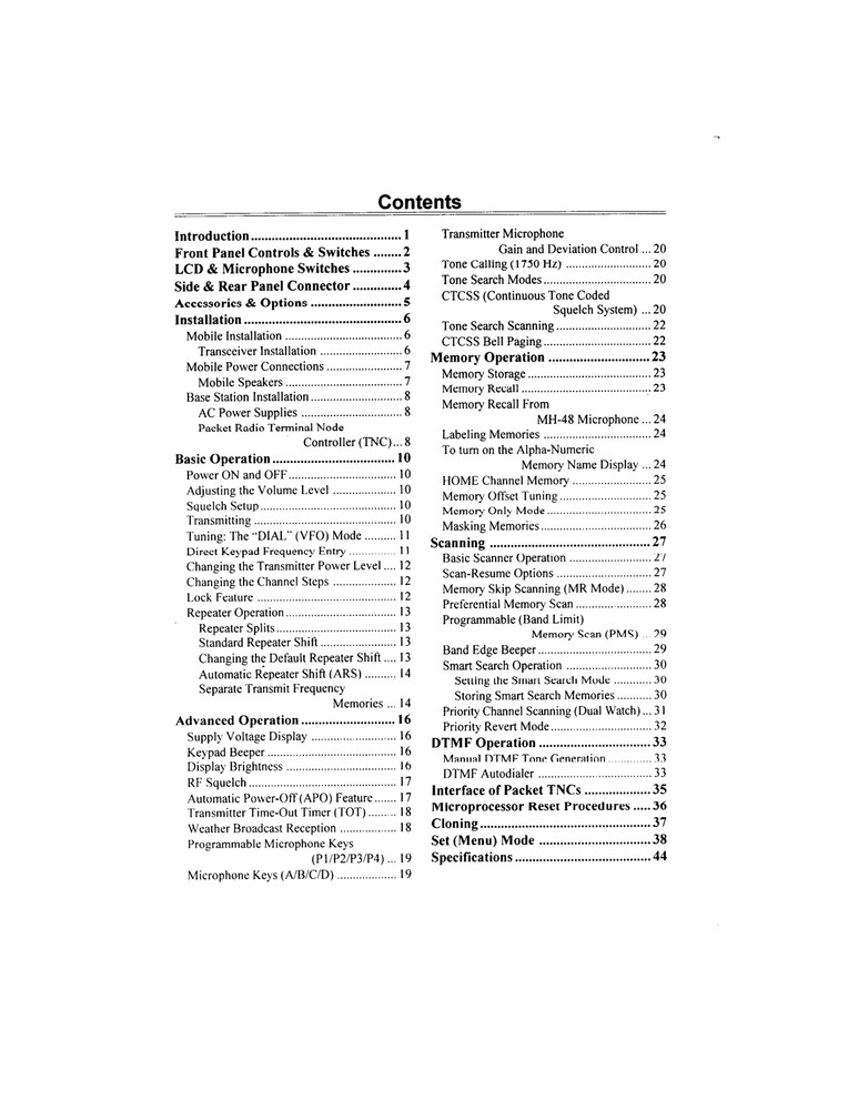 Yaesu FT-1500M — Operating Manual Guide Documentation — 52 Pages — USA Made