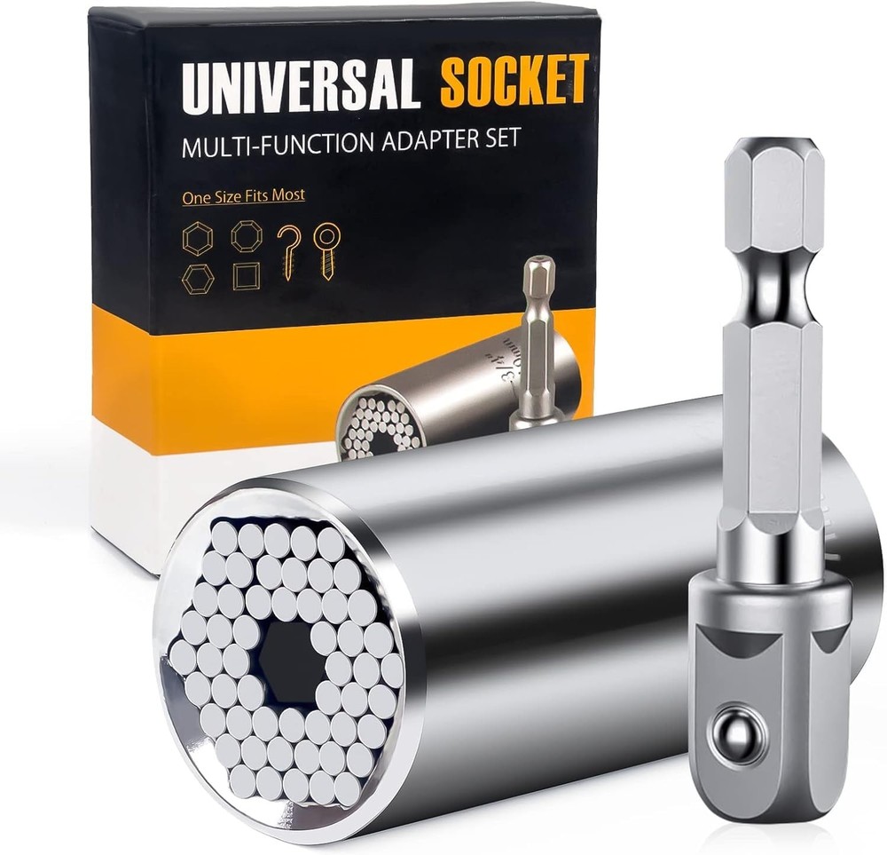DIY Handyman Gift Geekman Silver Universal Socket Tools