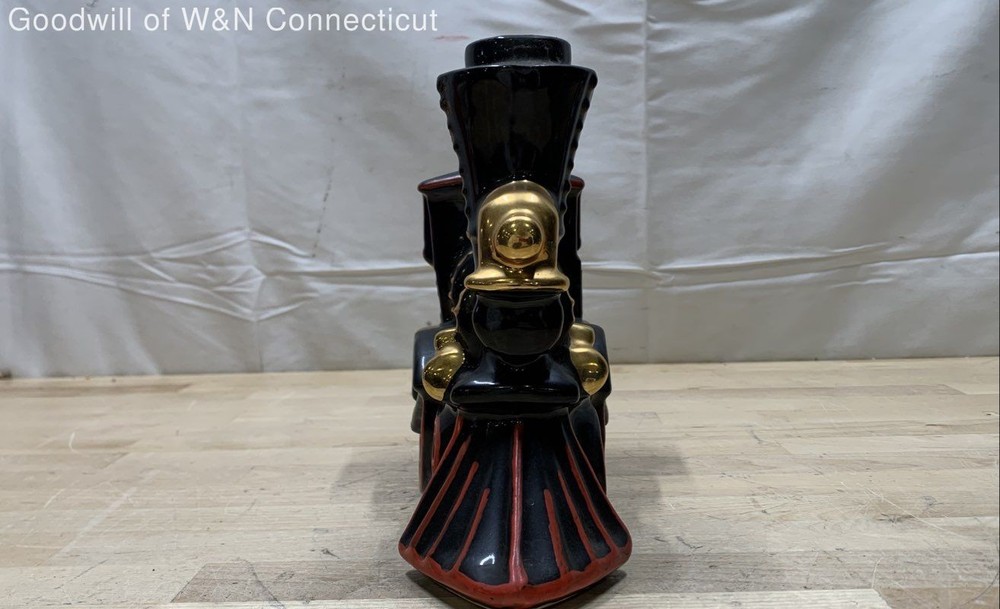 vintage ezra brooks train decanter