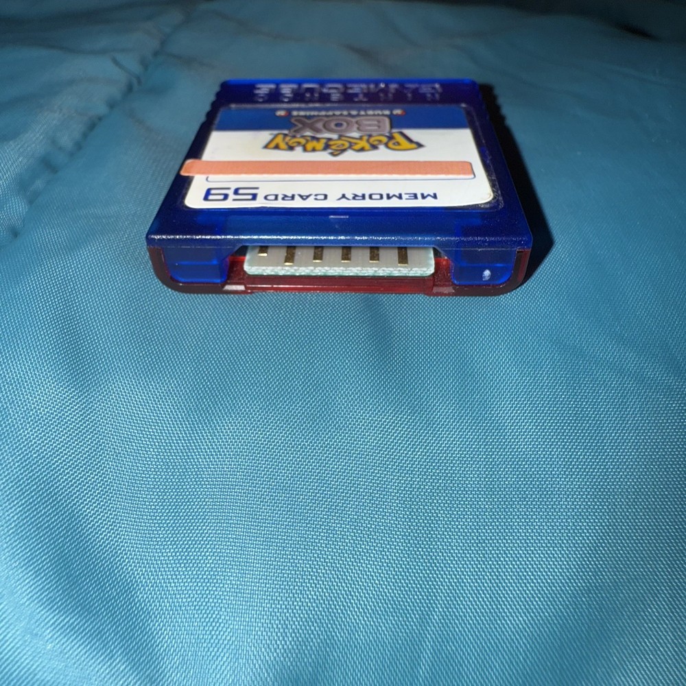 Official Nintendo GameCube Pokemon Box Memory Card 59 With Both Stickers