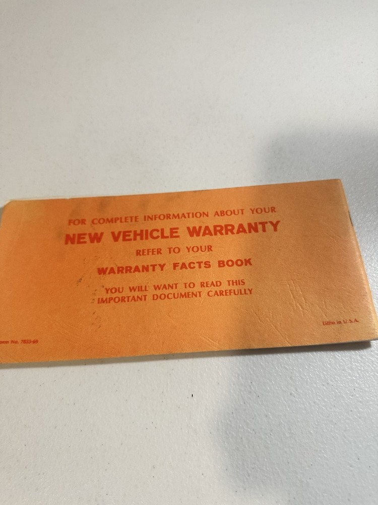 1969 Mustang Owner's Manual
