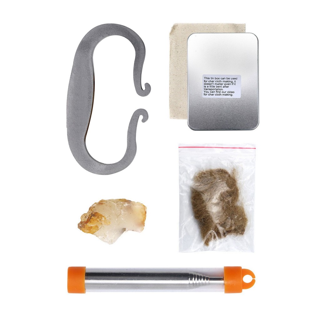 Fire Making Kit High Carbon Steel Flint Starter 15K Strikes Emergency Tool