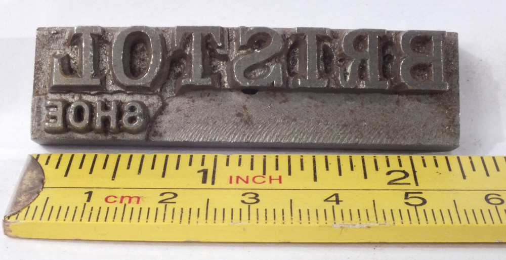 BRISTOL SHOE: Steel Leather Stamp: CMS