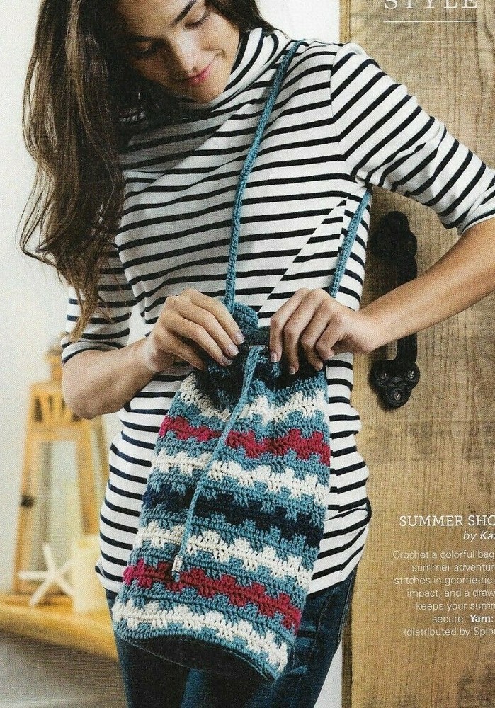 SUMMER SHORES BAG TOTE CROCHET PATTERN INSTRUCTIONS