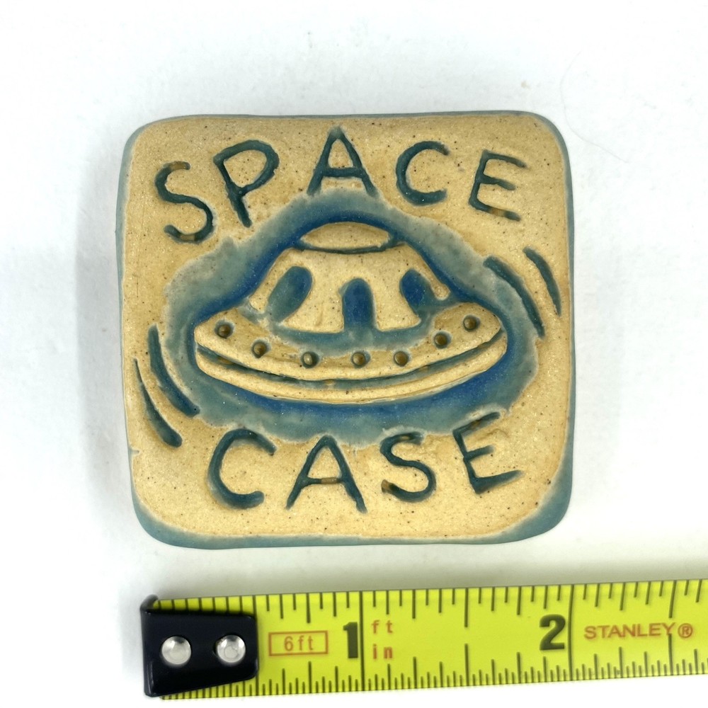 Space Case 2x2” Ceramic Art Tile By Gretchen Kramp