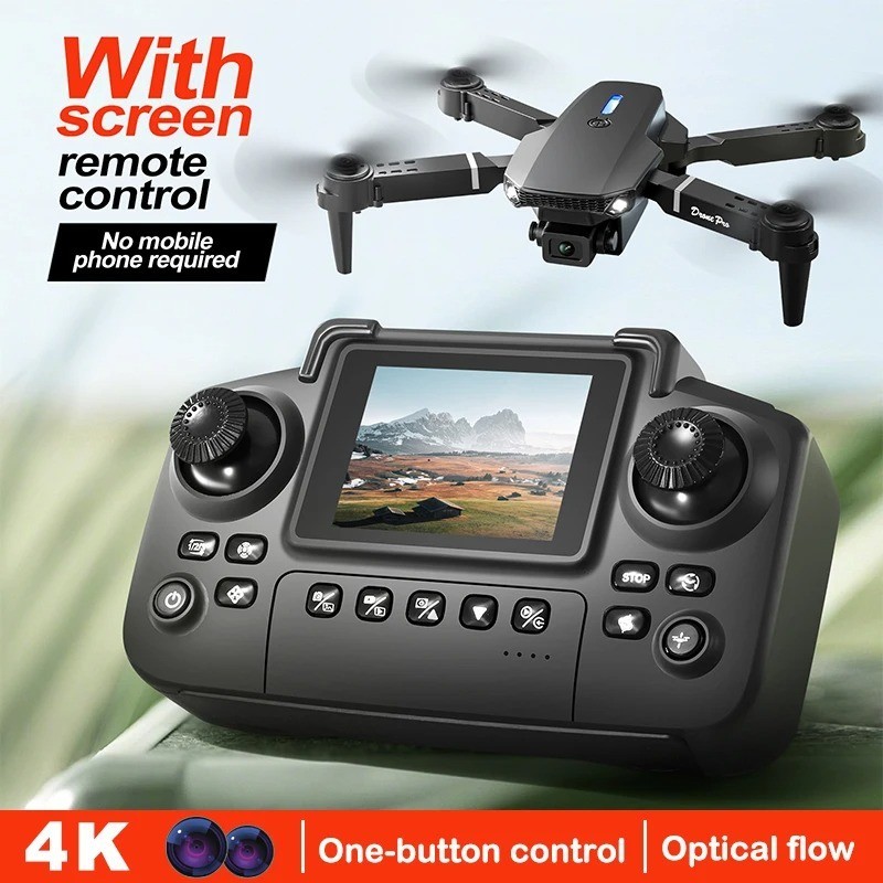 New E88 E99 Drone Remote Control with Screen Dual Camera