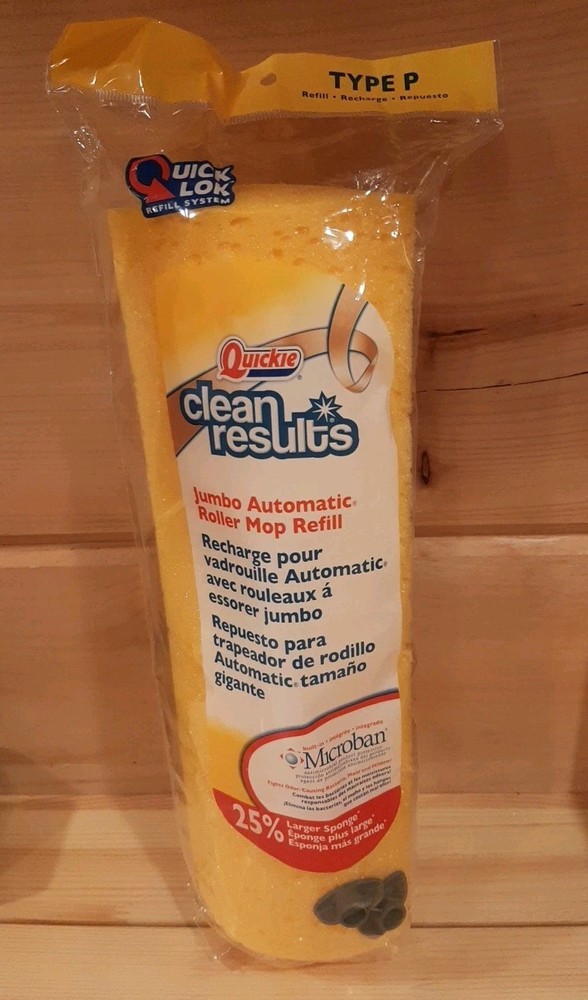 Quickie Clean Results Jumbo Roller Sponge Type P Mop Replacement Head #0553CR
