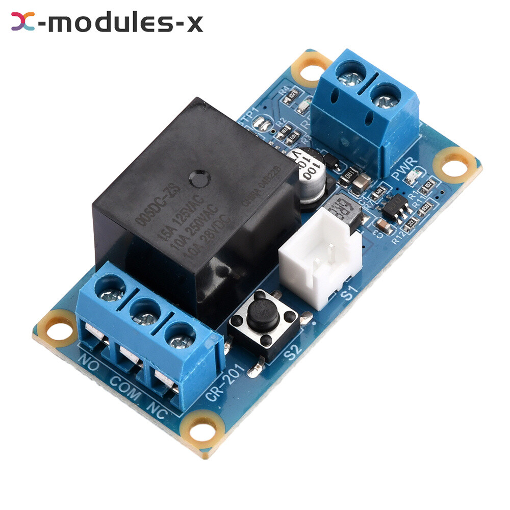 DC5-28V Wide Voltage 1Channel Single Button Bistable Self-Locking Relay Module