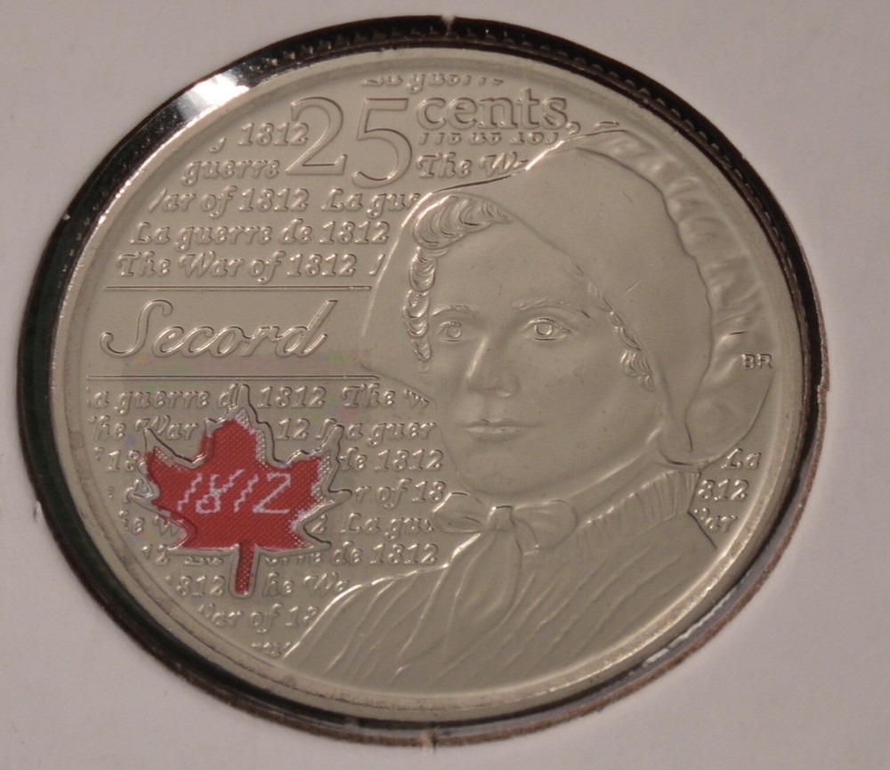 2013 CANADA 25¢ Secord -  WITH COLOUR - BU From Mint Roll