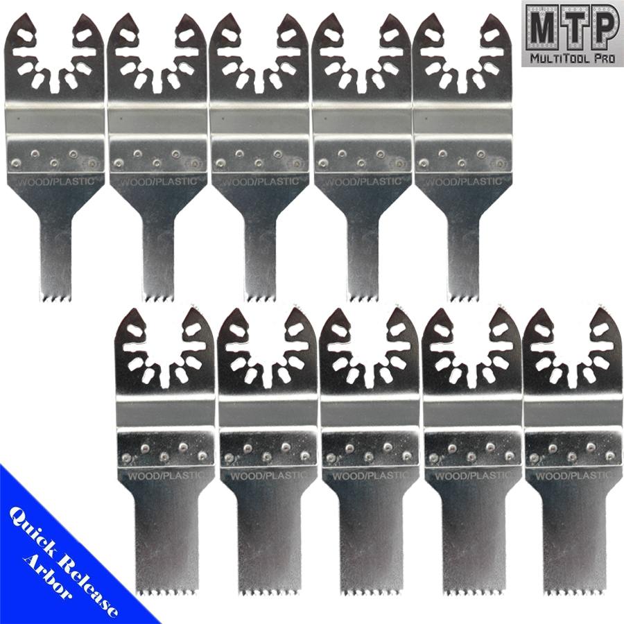 10 SS Blade Oscillating Multi Tool for Wood  l Work DIY Universal Fit